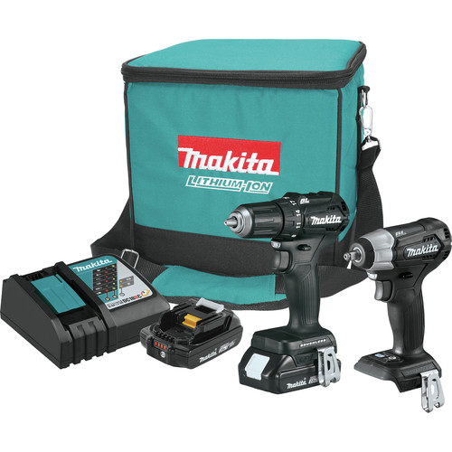 Combo Kits | Factory Reconditioned Makita CX201RB-R 18V LXT Lithium-Ion Sub-Compact Brushless Cordless Drill Driver / Impact Wrench Kit (2 Ah) image number 0