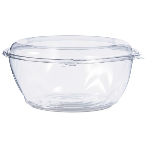 Bowls and Plates | Dart CTR64BD 8.9 in. x 4 in. 64 oz. Tamper-Resistant/Evident Dome Lid Bowls - Clear (100/Carton) image number 0