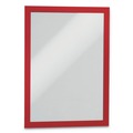 Office Jansan | Durable 476803 DURAFRAME 8.5 in. x 11 in. Sign Holder - Red Frame (2/Pack) image number 0