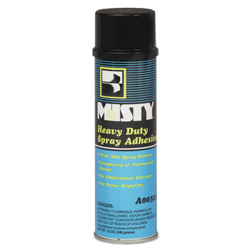 LIQUID COMPOUNDS | Misty 1002035 12 oz. Dries Clear Heavy-Duty Adhesive Spray (12/Carton)