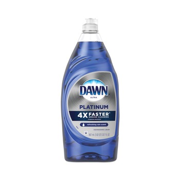Dawn 32.7 oz. Bottle Platinum Liquid Dish Detergent - Refreshing Rain Scent (8/Carton)