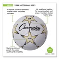 Office & Office Supplies | Champion Sports VIPER3 VIPER 7.25 in. to 7.5 in. Diameter No. 3 Size Soccer Ball - White image number 3