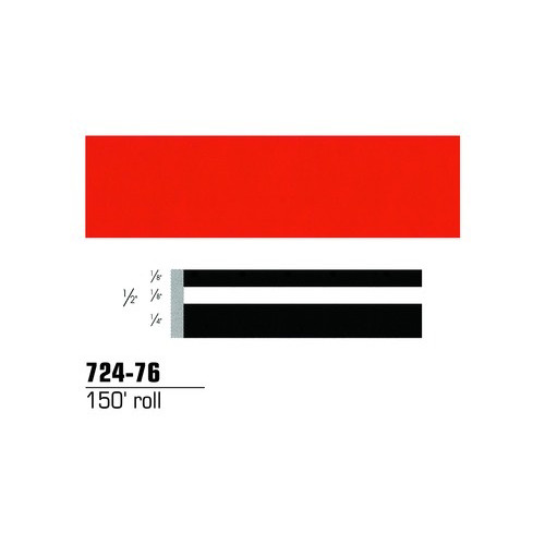 Tapes | 3M 72476 Scotchcal Striping Tape, Tomato Red, 1/2 in. x 150 ft. image number 0
