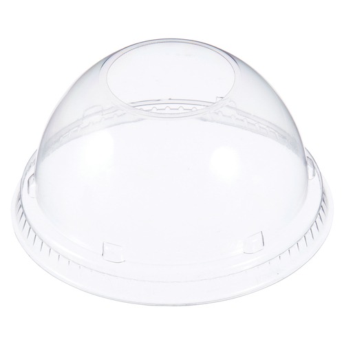 Cups and Lids | Dart 16LCDH Lids for 12 - 24 oz. Foam Cups and Containers - Clear (1000/Carton) image number 0