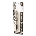 Pens | Zebra ZEB27111 F-301 Ballpoint Pen, Retractable, Fine 0.7 mm, Black Ink, Stainless Steel/Black Barrel image number 3