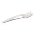 Cutlery | Dixie FMP23C Mediumweight Polypropylene Fork Cutlery - White (1000/Carton) image number 1