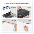 Office Jansan | Avery 11439 Index Maker 11.25 in. x 9.25 in. 8-Tab Extra Wide Tab Print and Apply Clear Label Dividers - White (1-Set) image number 5