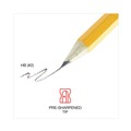 Office Jansan | Universal UNV55401 HB #2 Pre-Sharpened Woodcase Pencil - Black Lead, Yellow Barrel (24/Pack) image number 5
