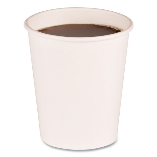  | Boardwalk BWKWHT8HCUP 8 oz. Paper Hot Cups - White (20 Cups/Sleeve, 50 Sleeves/Carton) image number 0