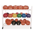 Utility Carts | Champion Sports 30CART 19 in. x 55 in. x 45 in. 176 lb Capacity 30 Basketball Heavy-Duty Cart - White image number 1