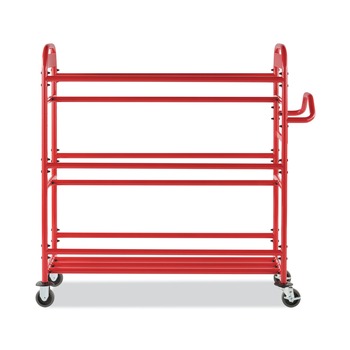 Rubbermaid Commercial 57 in. x 18.5 in. x 55 in. 450 lb. Capacity Metal Tote Picking Cart - Red