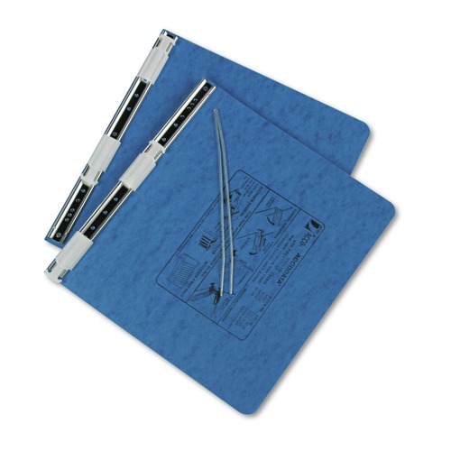 Office Jansan | ACCO A7054122A PRESSTEX 11 in. x 8.5 in. 6 in. Capacity 2 Posts Post Binders with Storage Hooks - Light Blue image number 0