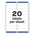 Office Jansan | Avery 05161 1 in. x 4 in. Easy Peel Address Labels with Sure Feed Technology for Laser Printers - White (20/Sheet, 100 Sheets/Box) image number 1