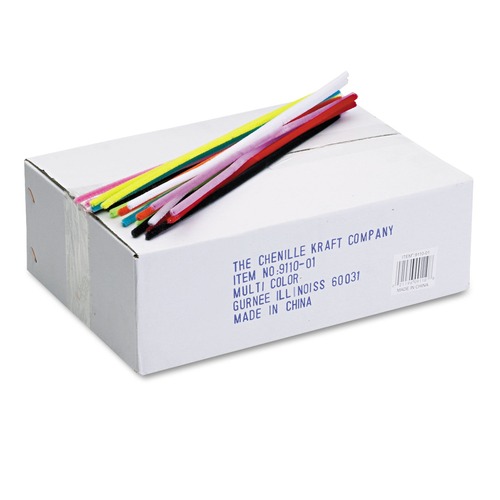 Cutlery | Creativity Street PAC9110-01 12 in. x 6 mm. Metal Wire Polyester Jumbo Stem - Assorted (1000/Box) image number 0