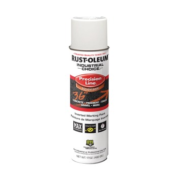 Rust-Oleum 17 oz. Aerosol Can Industrial Choice M1600 System Solvent-Based Precision Line Marking Paint - Flat White (12/Carton)