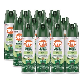 OFF! 616304 Deep Woods 4 oz. Aerosol Spray Dry Insect Repellent - Neutral Scent (12/Carton)
