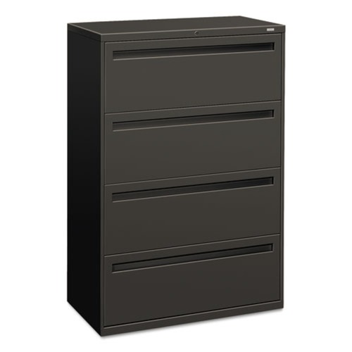  | HON H784.L.S Brigade 700 Series Four-Drawer 36 in. x 18 in. x 52.5 in. Lateral File - Charcoal image number 0