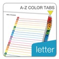 Bulk Savings Pricing 2 | Cardinal 60218 11 x 8.5 OneStep Printable Table of Contents and A to Z Dividers - White/Assorted Tabs (26/Set) image number 2