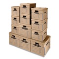 Office Jansan | Bankers Box 7716401 SmoothMove Classic Moving/Storage Boxes - Small/Medium, Brown/Blue (12/Carton) image number 0