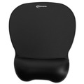  | Innovera IVR51450 9.62 in. x 8.25 in. Gel Mouse Pad with Wrist Rest - Black image number 1