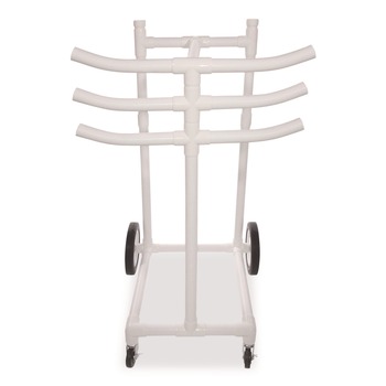 Champion Sports 26 in. x 22 in. x 49 in. 176 lbs. Capacity Plastic Hoop Storage Rack - White