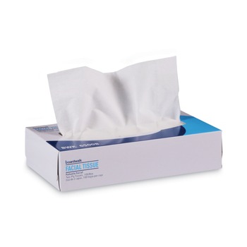 Boardwalk 2-Ply Office Packs Facial Tissue Flat Box - White (30/Carton)