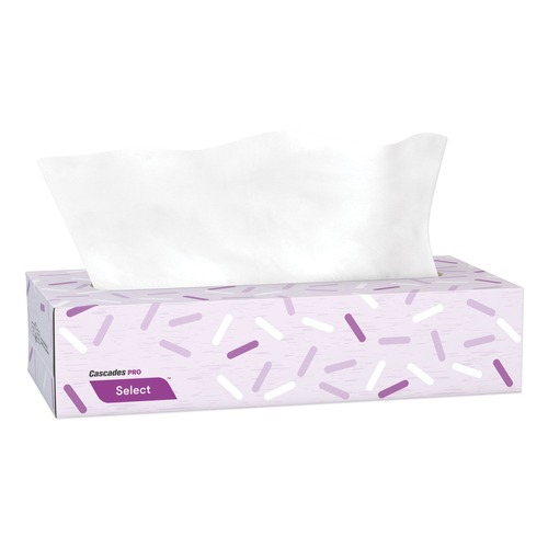 Office Jansan | Cascades PRO F950 2-Ply Select Flat Box Facial Tissue - White (30/Carton) image number 0