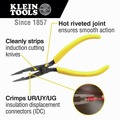 Klein Tools VDV026-049 7 in. Connector Crimping Needle Nose Pliers - Yellow image number 2