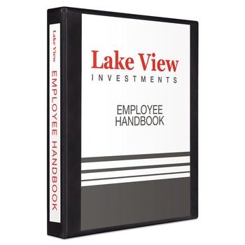 Avery 3 One Touch EZD Rings 1 in. Capacity 11 in. x 8.5 in. Heavy-Duty View Binder with DuraHinge - Black