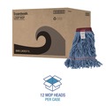 Tradesmen Day Sale | Boardwalk BWKLM30311L Looped End Wideband Cotton/Synthetic Mop Heads - Large, Blue (12/Carton) image number 2
