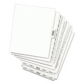 Office Jansan | Avery 01400 11 in. x 8.5 in. 26-Tab A to Z Avery Style Preprinted Legal Exhibit Side Tab Index Dividers - White (1-Set) image number 1