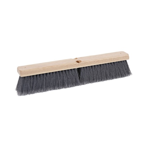 Just Launched | Boardwalk BWK20418 3 in. Flagged Polypropylene Bristles 18 in. Brush Floor Brush Head - Gray image number 0