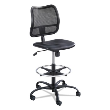 Safco 3395BV Vue Series Mesh Extended Height Chair, Vinyl Seat, Black