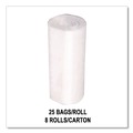 Trash Bags | GEN VNR434814N High Density Can Liners, 56 gal, 14 mic, 43-in x 46-in, Natural, Interleaved Roll, 25 Bags/Roll, 8 Rolls/Carton image number 2