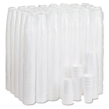 Dart 16J16 16 oz. Foam Drink Cups - White (1000/Carton)
