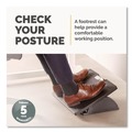 Office Furniture Accessories | Fellowes Mfg Co. 8035001 17.5 in. W x 13.13 in. D x 4.13 in. to 5.63 in. H Adjustable Locking Footrest with Microban - Black/Silver image number 2