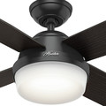 Ceiling Fans | Hunter 59251 52 in. Dempsey Matte Black Ceiling Fan with Light and Remote image number 6
