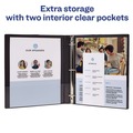 Office Jansan | Avery 27725 8.5 in. x 5.5 in. 0.5 in. Capacity 3 Rings Mini Size Durable View Binder with Round Rings - Black image number 3