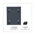  | Alera ALEPAFFCH 14.96 in. x 19.29 in. x 27.75 in. 2 Legal/Letter-Size File Drawers Left or Right File Pedestal - Charcoal image number 8
