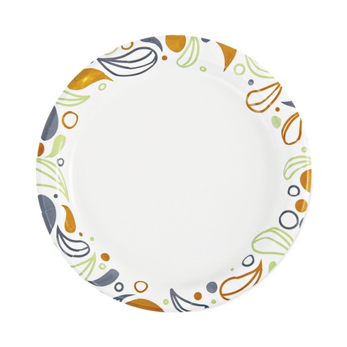 Food Trays, Containers, and Lids | Boardwalk BWKDEER6PLT 6 in. Diameter Coated/Soak Proof Deerfield Printed Paper Plates - Multicolor (250/Pack, 4 Packs/Carton) image number 0