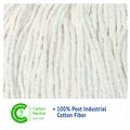 Cleaning & Janitorial Supplies | Boardwalk BWK224CCT 24 oz. Cotton Premium Cut-End Wet Mop Heads - White (12/Carton) image number 8