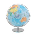 Office Jansan | Advantus 30502 12 in. Full-Meridian Globe with Blue Oceans and Silver-Toned Metal Desktop Base image number 2