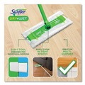 Cleaning Cloths | Swiffer 80374499 10 in. x 4.8 in. Sweeper Mop - White Cloth Head/Green/Silver Handle (6/Carton) image number 6