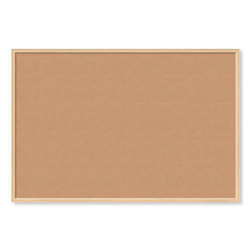 Office & Office Supplies | U Brands 2872U00-01 70 x 47 Cork Bulletin Board - Tan Surface/Birch Wood Frame image number 0