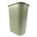 Trash & Waste Bins | Rubbermaid Commercial FG295700BEIG 10.25-Gallon Rectangular Deskside Wastebasket - Beige image number 2