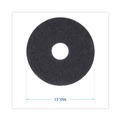Mothers Day Sale! Save an Extra 10% off your order | Boardwalk BWK4013BLA 13 in. Diameter Stripping Floor Pads - Black (5/Carton) image number 2