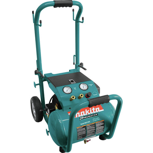 Portable Air Compressors | Makita MAC5200 3.0 HP 5.2 Gallon Oil-Lube Dolly Air Compressor image number 0