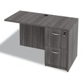  | Alera ALEVA542822GY 15.63 in. x 20.5 in. x 28.5 in. Valencia Series Full Pedestal File Left or Right 2 Legal/Letter-Size File Drawers - Gray image number 4