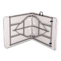  | Alera 65606 96 in. x 30 in. x 29.25 in. Fold in Half Plastic Folding Table - White image number 3