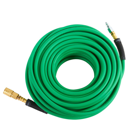 Air Hoses and Reels | Hitachi 115159 1/4 in. x 100 ft. Hybrid Hose with Industrial Fittings (Green) image number 0